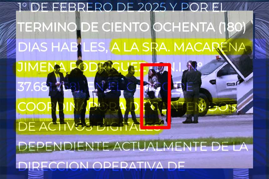 ¿Adorni contrata a su amante y la lleva de viaje?