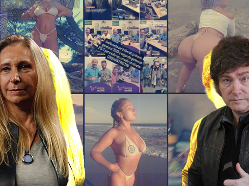 Escándalo en Avellaneda: el candidato libertario que publica fotos hot de su esposa