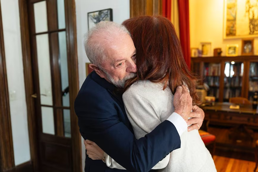 Lula visitó a Cristina en San José 1111