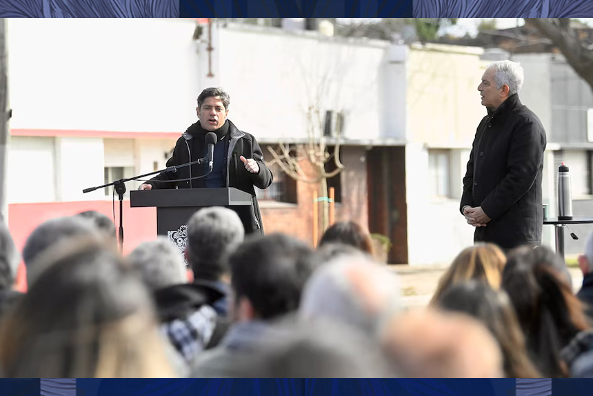 Duelo de campaña en La Plata: Kicillof inaugura obras. Milei no.