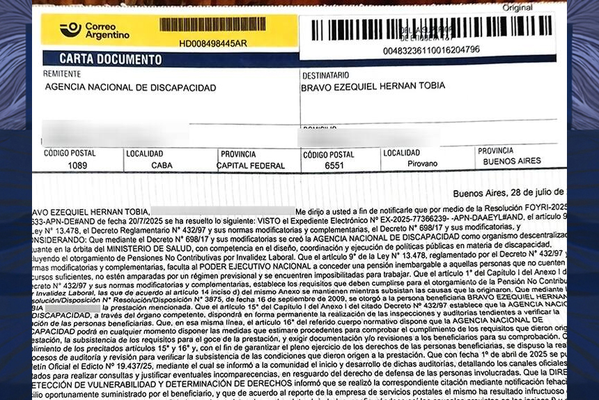 Suspensiones masivas de pensiones por discapacidad con una crueldad planificada