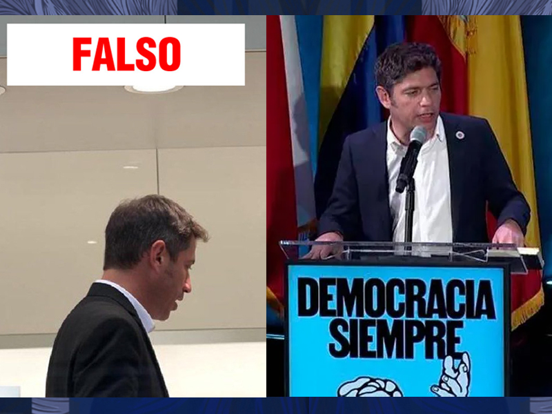 Fake news sobre Kicillof en Nueva York