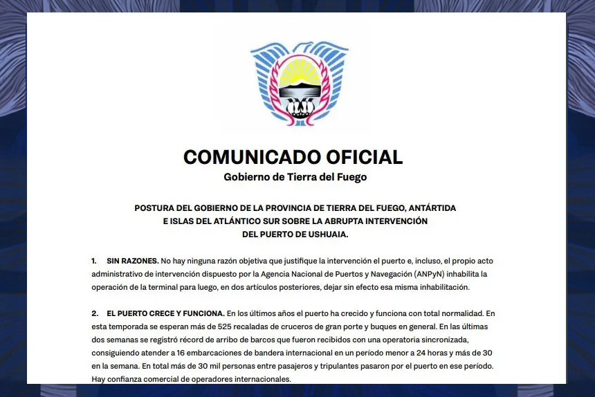 Milei intervino el puerto de Tierra del Fuego y hay alerta por un pacto con Trump
