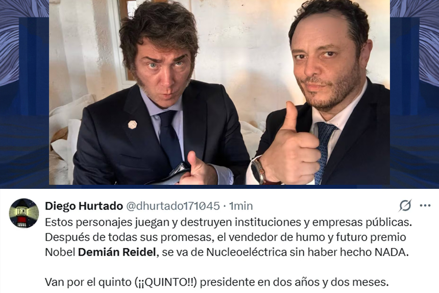 Demian Reidel renuncia a Nucleoeléctrica tras las denuncias por corrupción