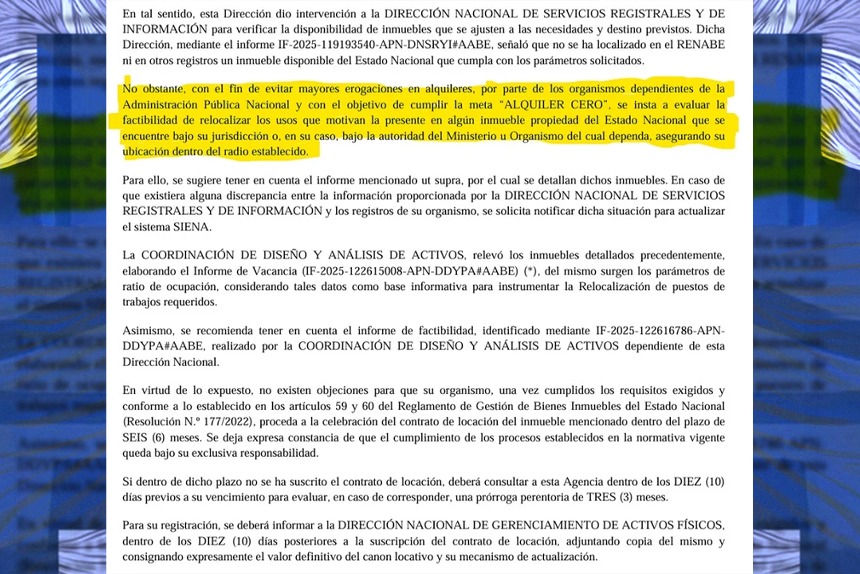 El ministro del ajuste tira 720 millones de pesos anuales en alquileres