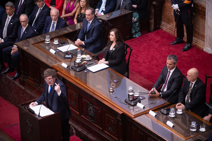 Milei inauguró las sesiones ordinarias con un discurso cargado de violencia