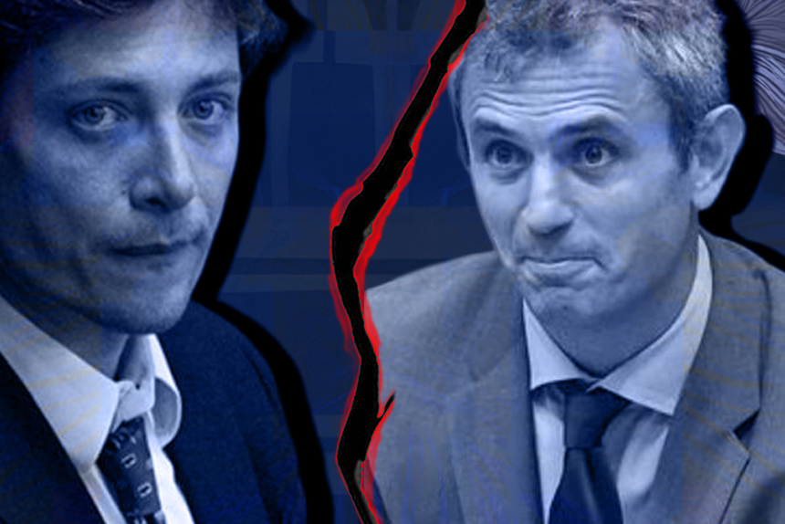 Mientras la gente no tiene para comprar comida, Martín Menem y Santiago Caputo se pelean en tuiter